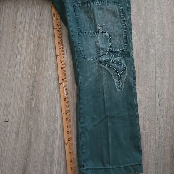 POLO Sportsman Military Green Distress 1967 Patchwork Cargo Jeans NWT - Picture 13 of 16